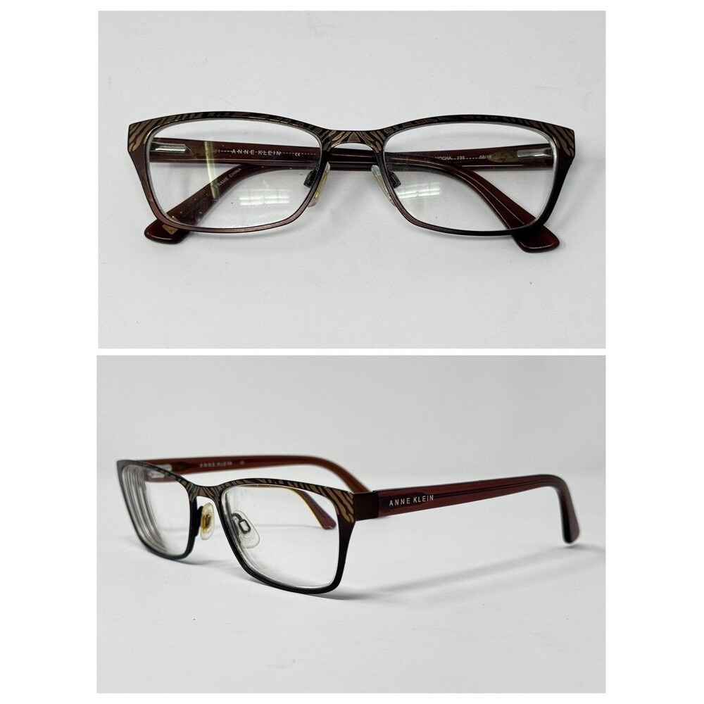 Anne Klein AK5054 208 Mocha Zebra Stripes Eyeglass Frames 53-17-135
